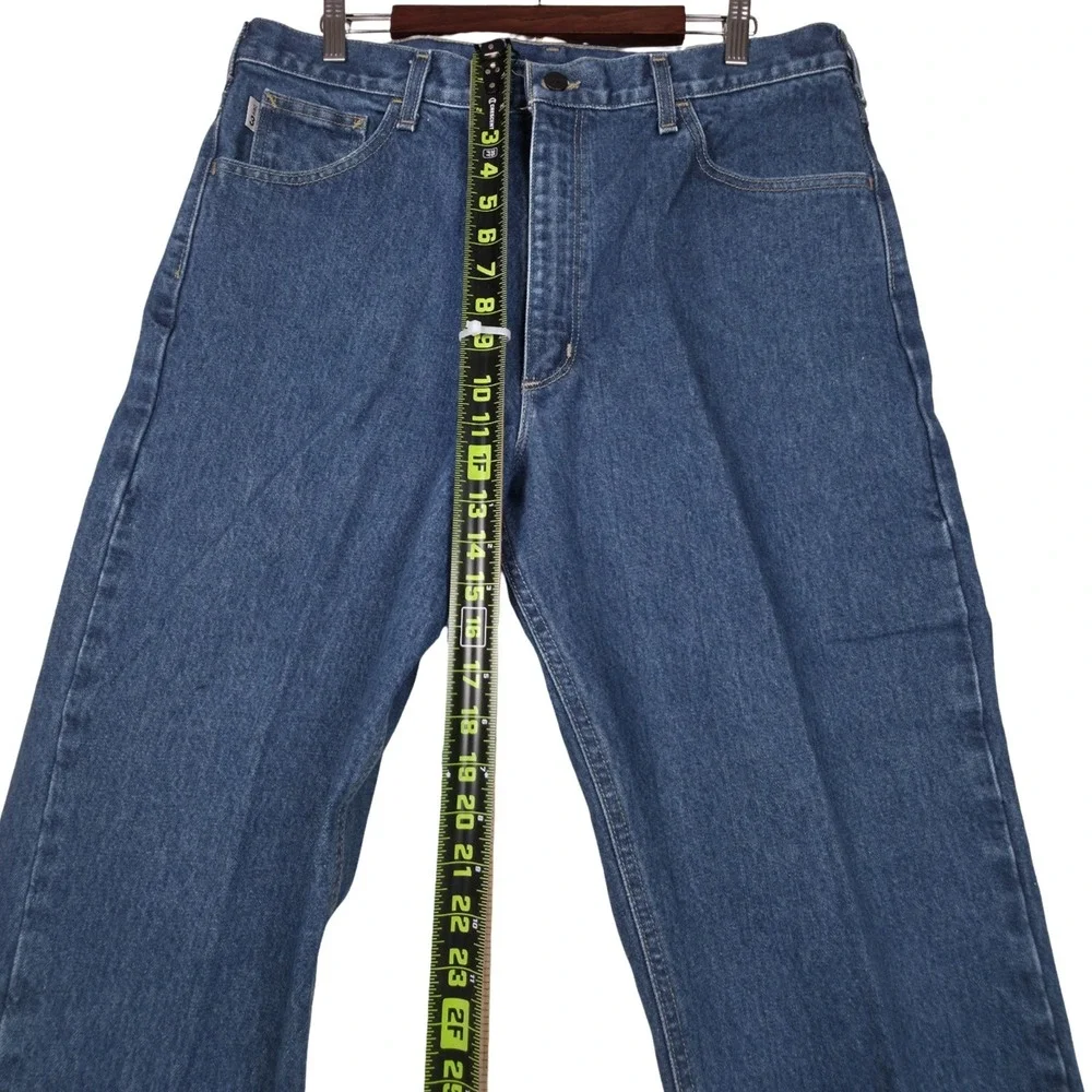 Carhartt FR Jeans Mens 38x30 Blue Denim Flame Resistant FRB160 DNM Work Pants PP